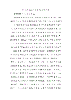xxxx县2023年防汛工作情况汇报.docx
