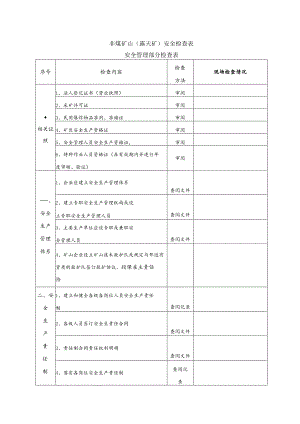 非煤矿山露天矿安全检查表.docx