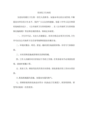 美容院卫生制度.docx