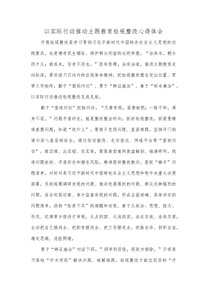 以实际行动推动主题教育检视整改心得体会.docx