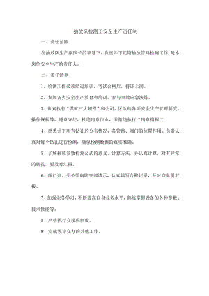 抽放队检测工安全生产责任制.docx