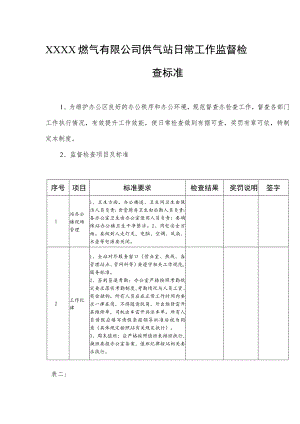 燃气有限公司供气站日常工作监督检查标准.docx