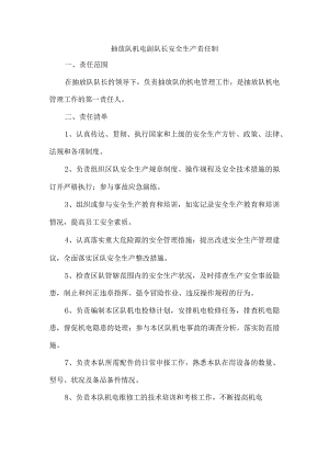 抽放队机电副队长安全生产责任制.docx
