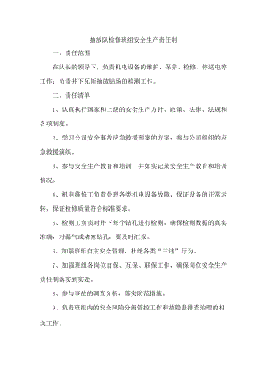 抽放队检修班组安全生产责任制.docx
