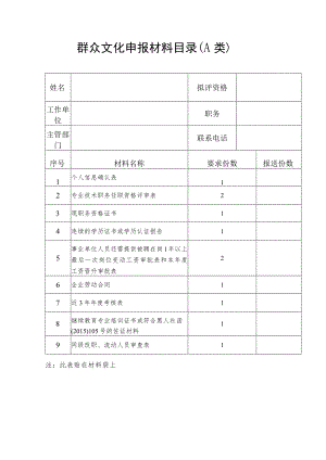 群众文化申报材料目录A类.docx