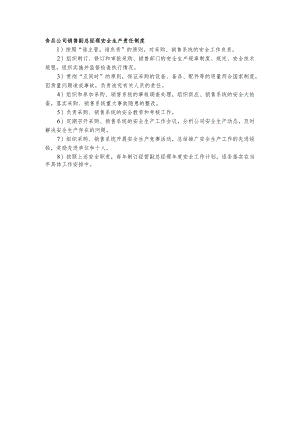 食品公司销售副总经理安全生产责任制度.docx