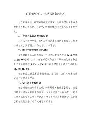 白鹤镇环境卫生保洁长效管理制度.docx