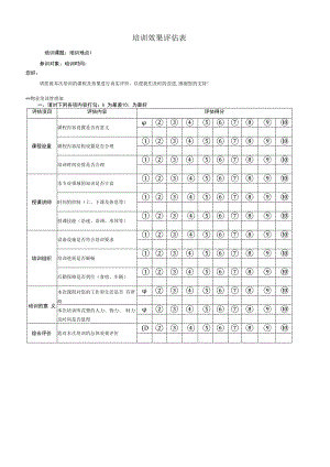 培训效果评估表.docx