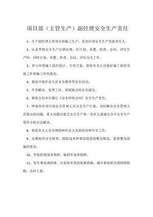 项目部（主管生产）副经理安全生产责任模板范本.docx