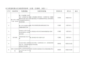 压力管道质量安全风险管控清单（安装（含修理、改造））.docx