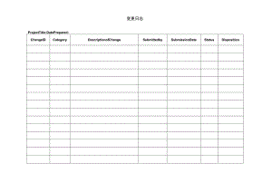 项目管理英文模板-变更日志.docx