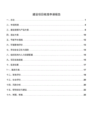 建设项目核准申请报告.docx
