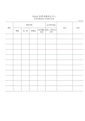 医院消毒供应中心清洗消毒器运行及保养记录表.docx