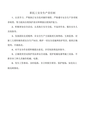 职民工安全生产责任制.docx