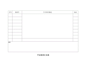 不合格项汇总表.docx