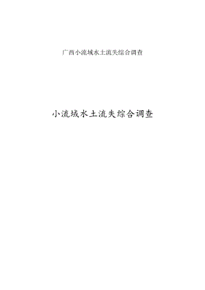 广西小流域水土流失综合调查.docx