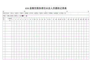 餐饮服务单位从业人员晨检记录表.docx