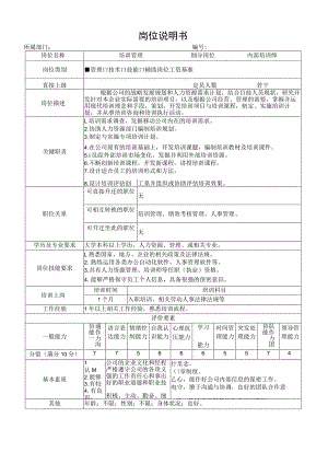 内部培训师岗位说明书.docx