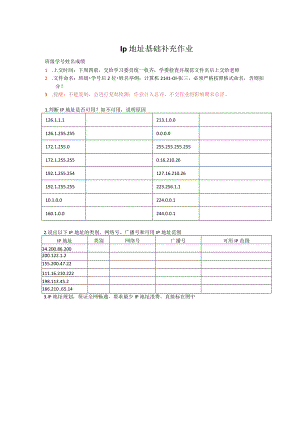IP地址基础习题.docx