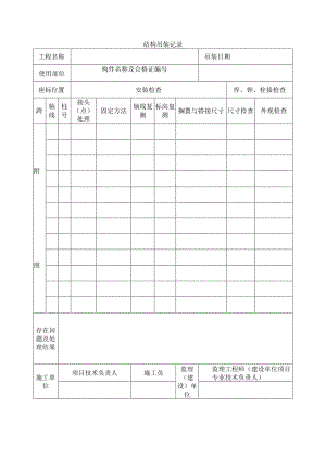 建筑工程结构吊装记录(示范文本).docx