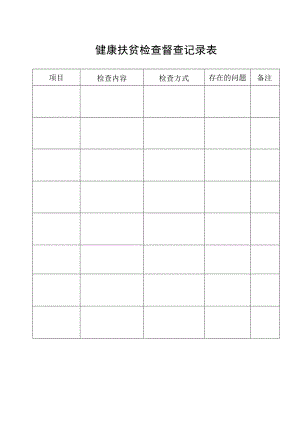 健康扶贫检查督查记录表.docx