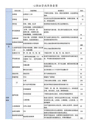 三甲医院体检心脑血管疾病项目.docx