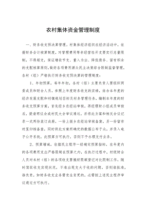 农村集体资金管理制度.docx