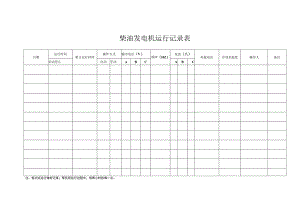 柴油发电机运行记录表.docx