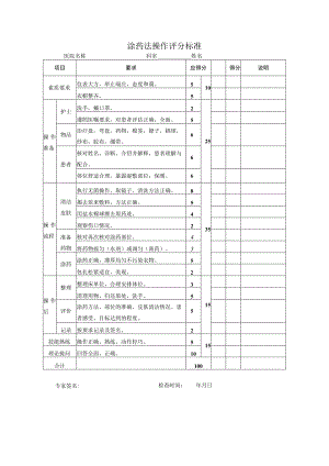 涂药法操作评分标准.docx