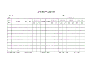 月增补清单支付月报(示范文本).docx