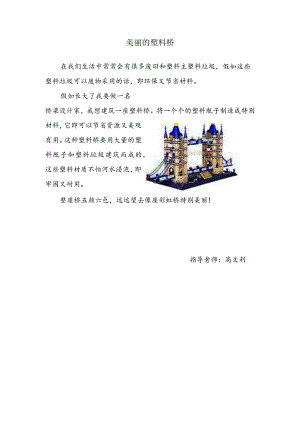 美丽的塑料桥.docx