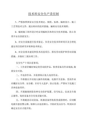 技术科安全生产责任制范文.docx