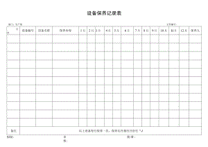 设备保养记录表.docx