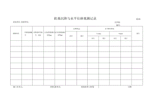 市政工程软基沉降与水平位移观测记录-(示范文本).docx