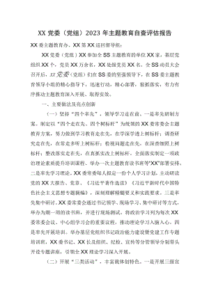 党委（党组）2023年主题教育自查评估报告.docx