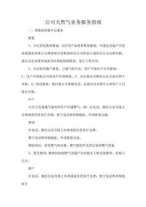 公司天然气业务服务指南.docx