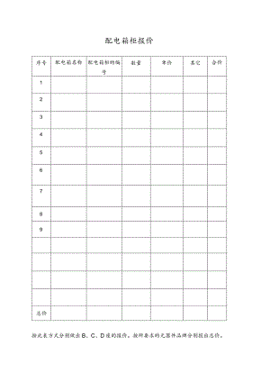 配电箱柜报价48(2023年).docx