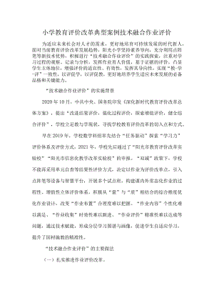 小学教育评价改革典型案例技术融合作业评价.docx