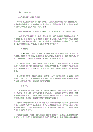 大学生银行实习报告范文.docx