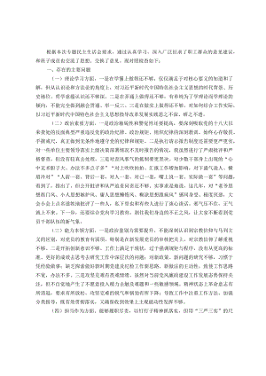 2023年主题教育专题民主生活会剖析发言材料.docx