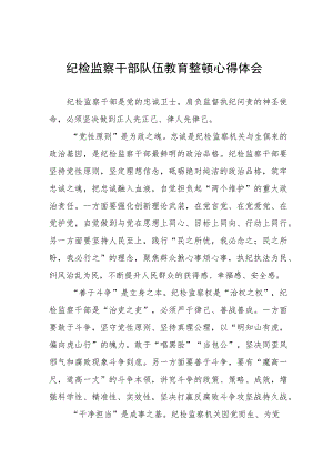 (最新版)2023年全国纪检监察干部队伍教育整顿个人心得体会(8篇).docx