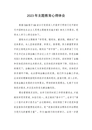 邮政储蓄银行审计部党员2023年主题教育心得体会.docx