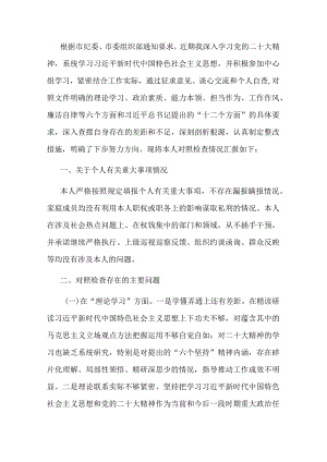 副书记2023年主题教育专题民主生活会个人对照检查材料.docx