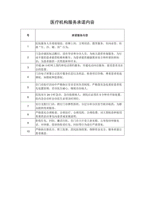 医疗机构服务承诺内容.docx