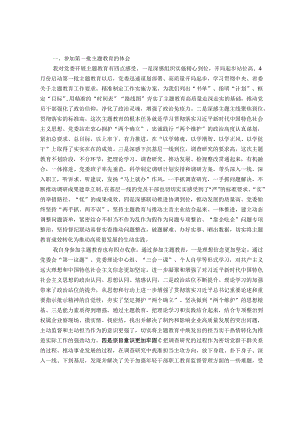 党委班子成员参加第一批主题教育的心得体会和对第二批主题教育的意见建议.docx