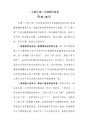 （6篇）“三抓三促”行动研讨发言.docx
