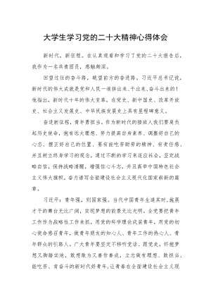 大学生学习党的二十大精神心得体会样例合集(通用三篇).docx
