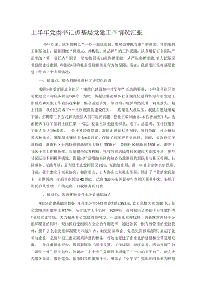 上半年党委书记抓基层党建工作情况汇报.docx