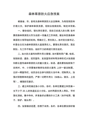 森林草原防火应急预案.docx