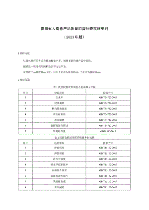 贵州省人造板产品质量监督抽查实施细则（2023年版）.docx